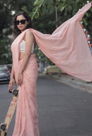 Blush Zephyra Designer Saree