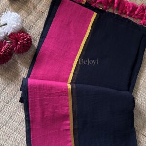 Midnight Rani Mul Mul Saree