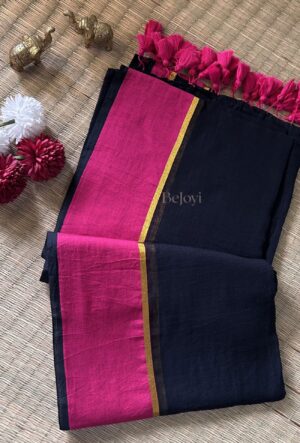Midnight Rani Mul Mul Saree