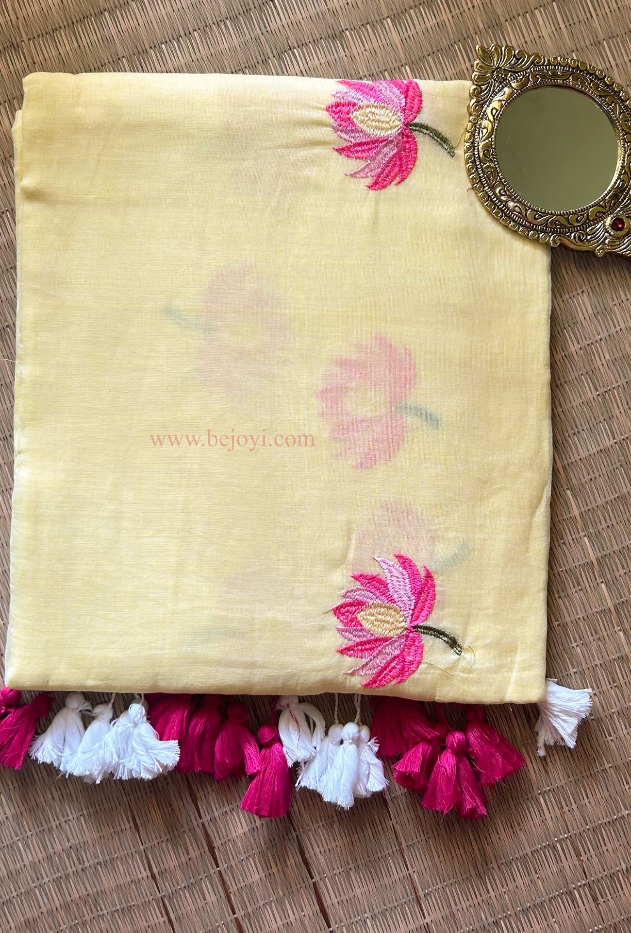 Blush Lotus Bloom Handcrafted Saree 35 32