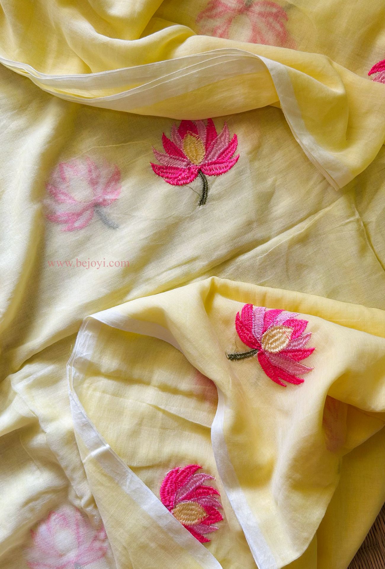 Blush Lotus Bloom Handcrafted Saree 34 33