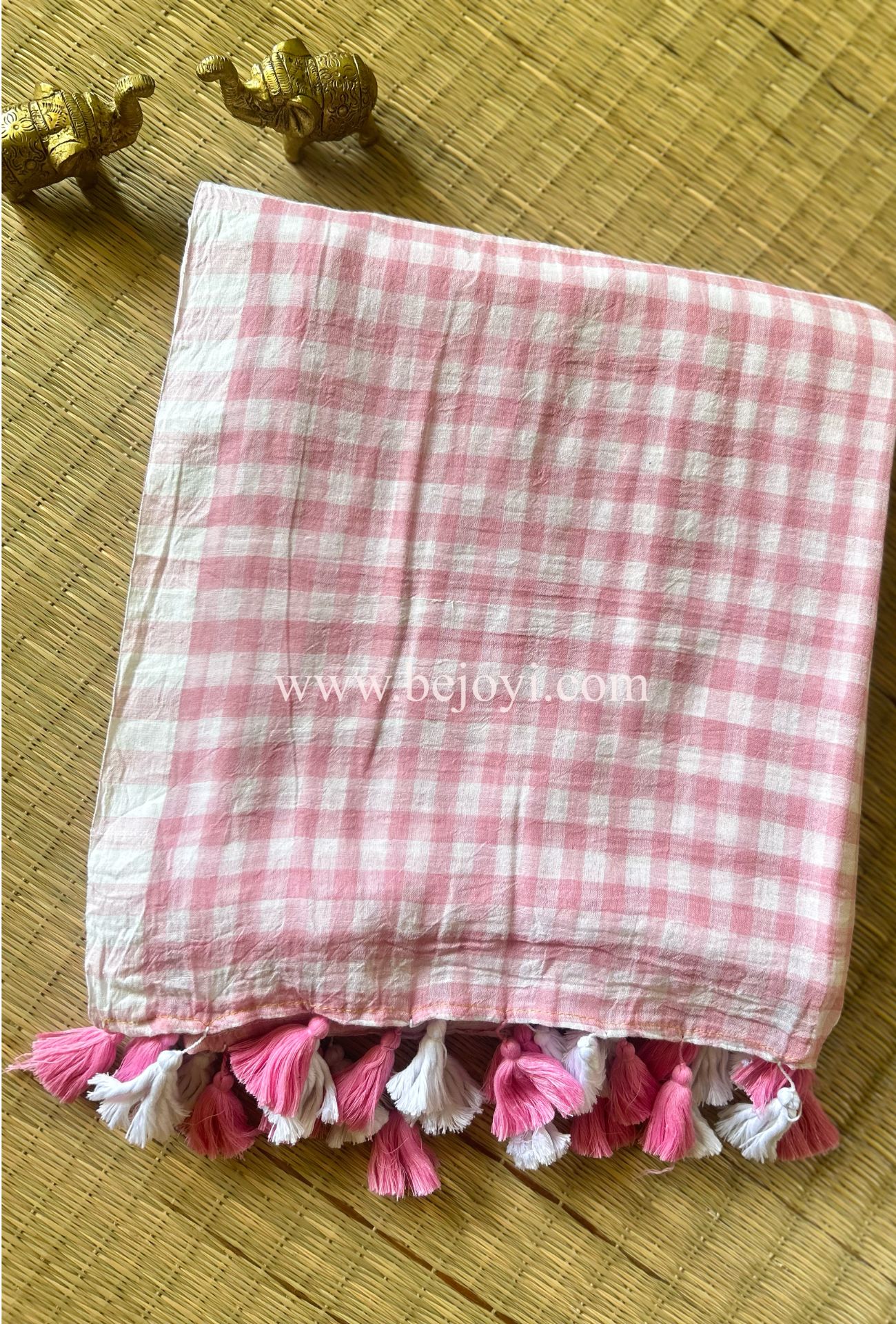 Blush Picnic Checks Saree 28 46