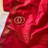 Red & Golden Zari Mercerised Cotton Mangalagiri Saree