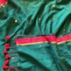 Ragini – Emerald Green & Rani Pink Sequin Mulmul Cotton Saree