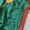 Ragini – Emerald Green & Rani Pink Sequin Mulmul Cotton Saree
