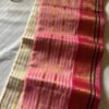 Kaveri – Pink & Golden Zari Striped Mulmul Cotton Saree