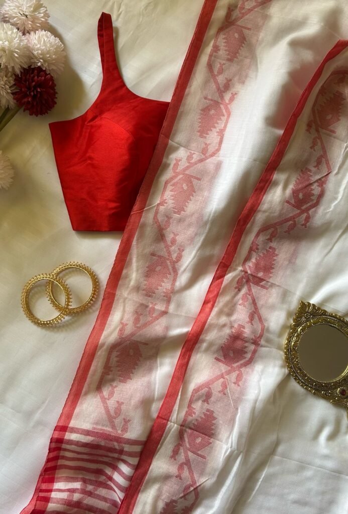 Gauri – Pure Cotton Woven Border Saree